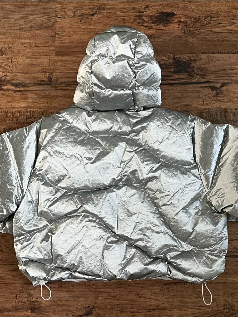 Nike Therma Fit Swoosh Series Oversized Down Puffer Jacket ‘Silver’ size wmns L
